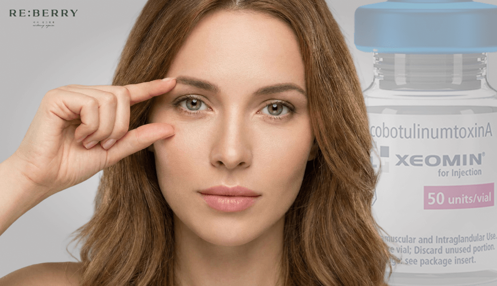 a woman with smooth fair skin and brown hair