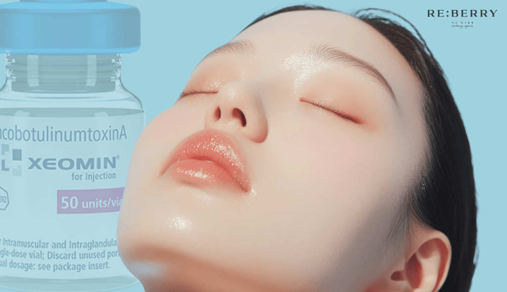 a korean girl with fresh and moisturized skin closing eyes facing upwards