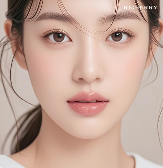 a korean girl having fair facial skin with luminous and radiant glow
