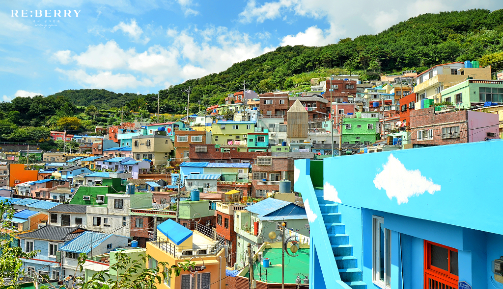 gamcheon culture village at busan on a clear weather day