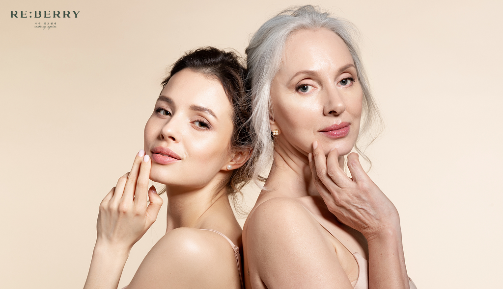 Young and mature woman showing skin at different ages illustrating Botox frequency recommendations by age group