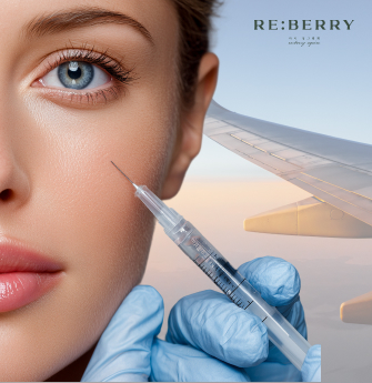 a woman with firm skin getting botox inejction