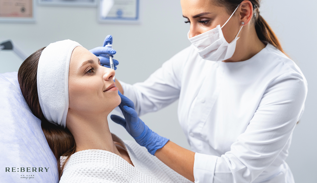 a board certified dermatologist providing botox injection to patient at reberry clinic